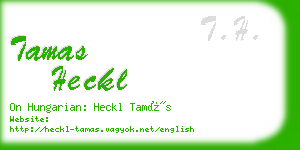 tamas heckl business card